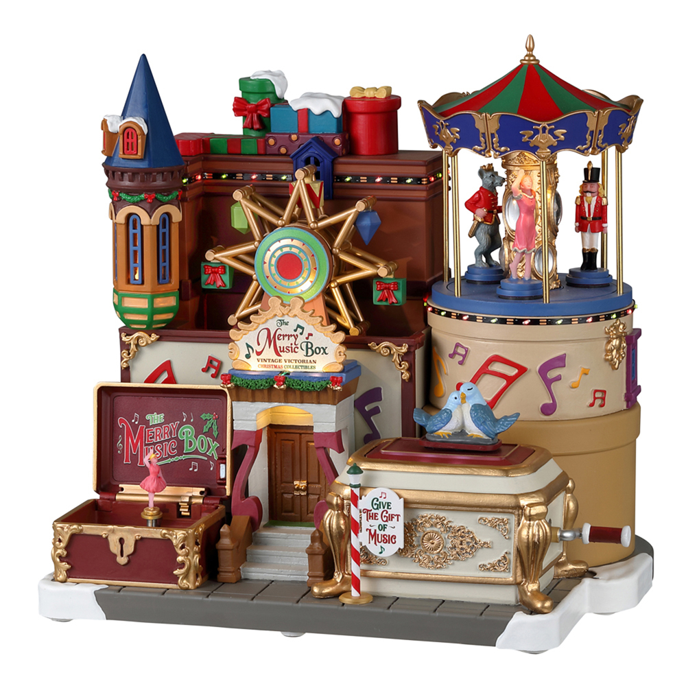 Scène de Noël : La joyeuse boîte à musique - H.26,2cm