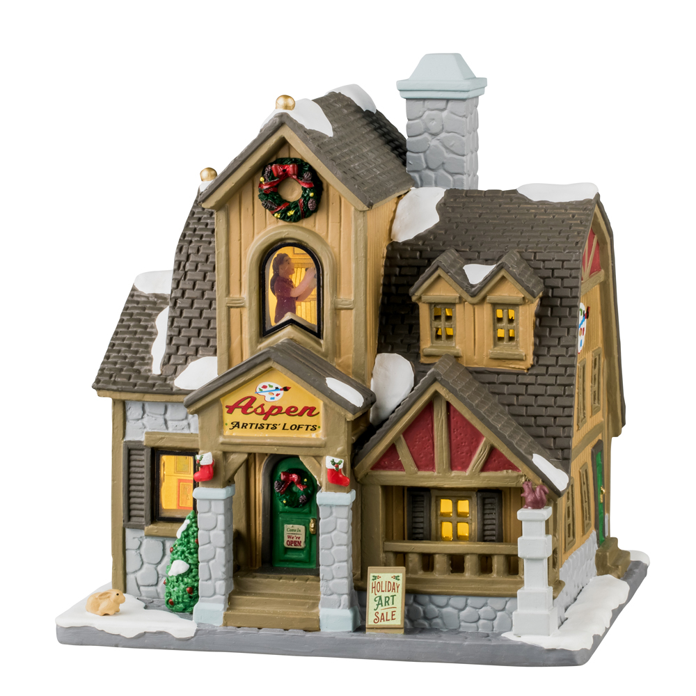 Scène de Noël : Boutique d'arts et collectionneurs - H.19cm