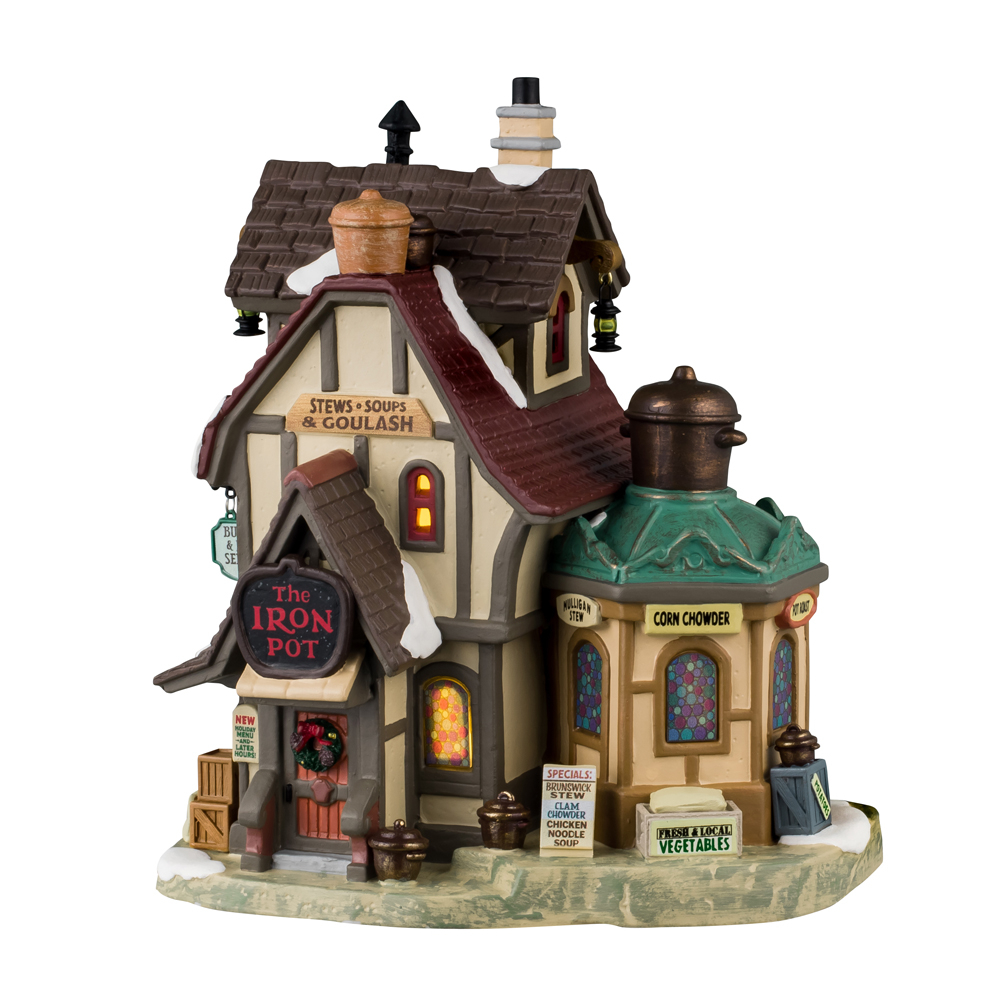 Scène de Noël : Restaurant The Iron Pot - H.18,5cm