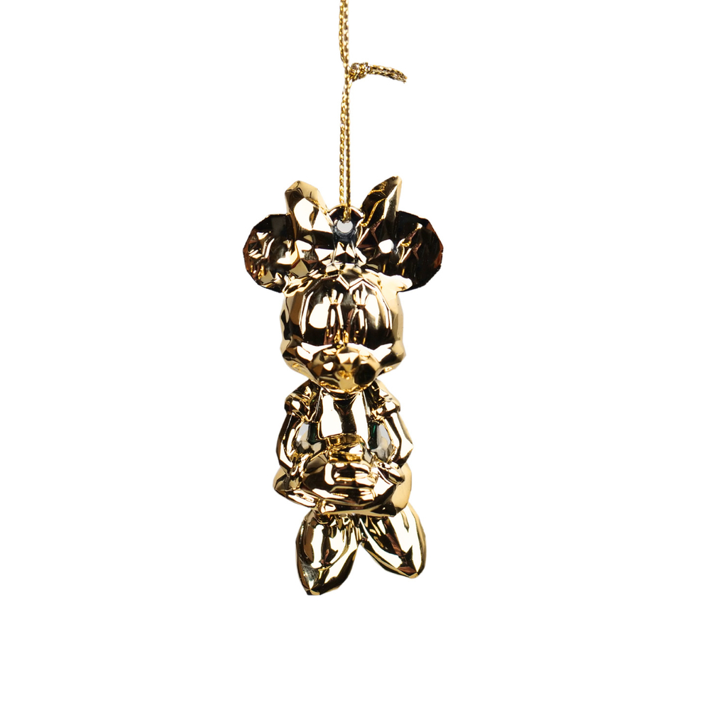 Suspension de Noël : Minnie acrylique en 3D, coloris or - H.7cm