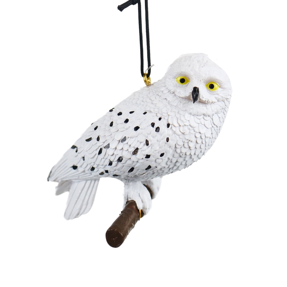 Suspension de Noël en résine : Hedwige en 3D - H.4cm