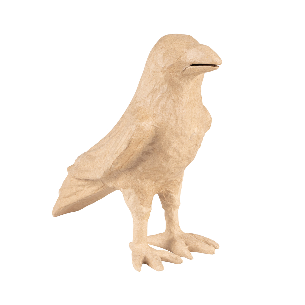 Décoration d'Halloween, corbeau DIY en papier mâché - 30x12xH.22,5cm