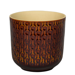 Cache-pot Yuma marron - D.20xH.18.5cm