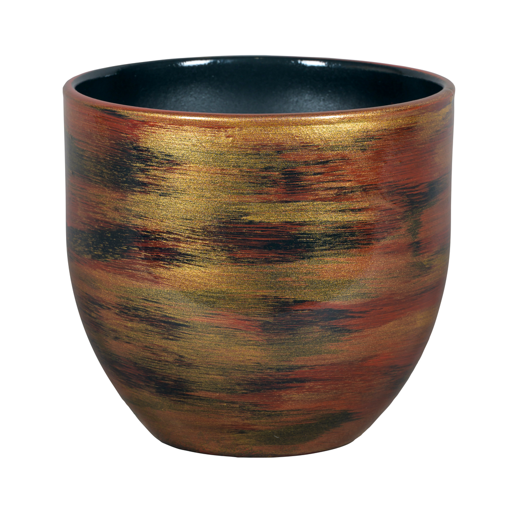 Cache-pot Abbey rouge/or D.29 H.26cm