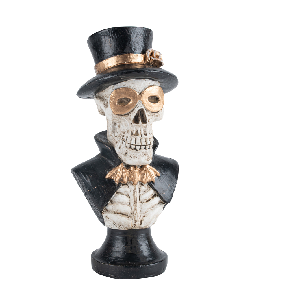 Buste squelette dandy H21cm