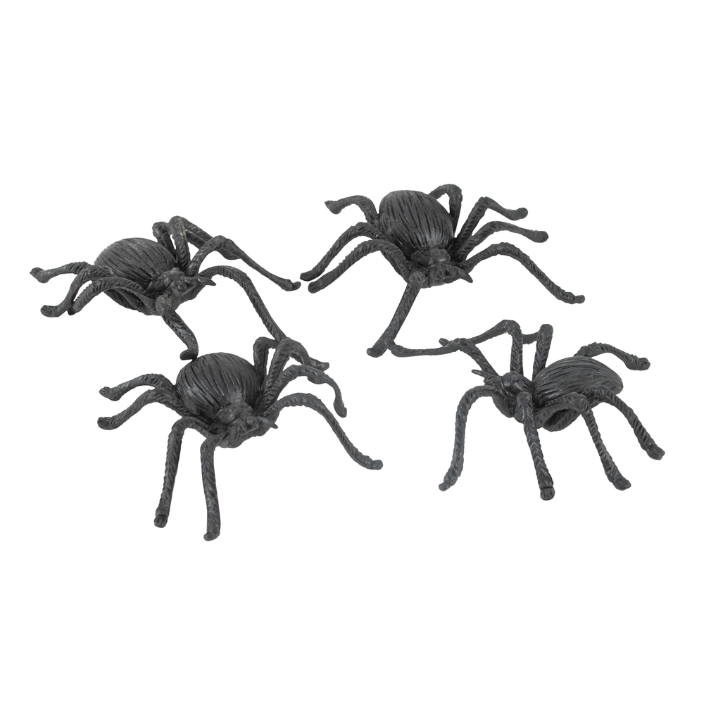 4 araignées noires 7.5X7cm