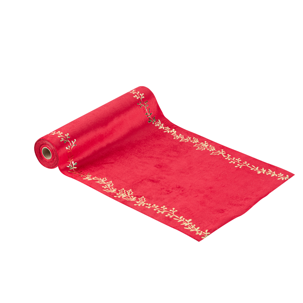 Chemin de table guirlande houx 28x300cm
