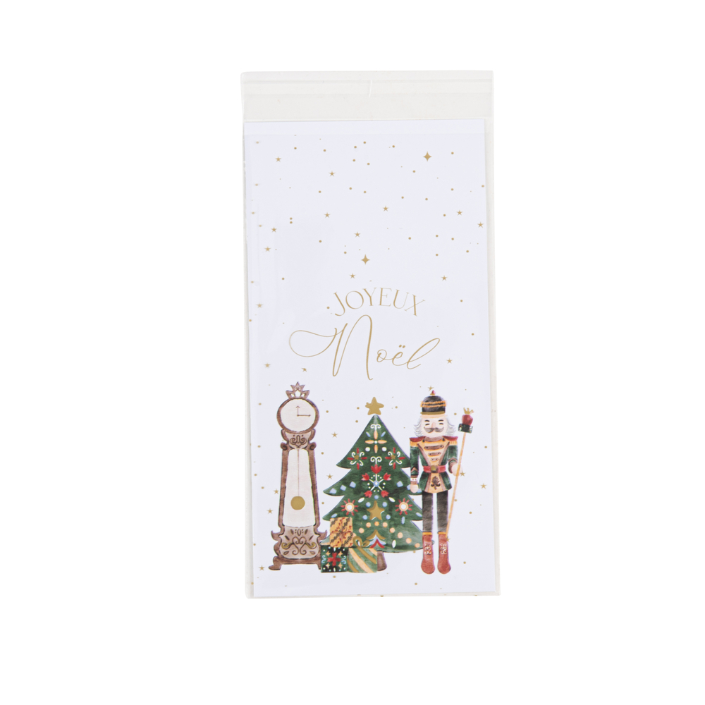 10 sachets alimentaires christmas 8,16x16cm