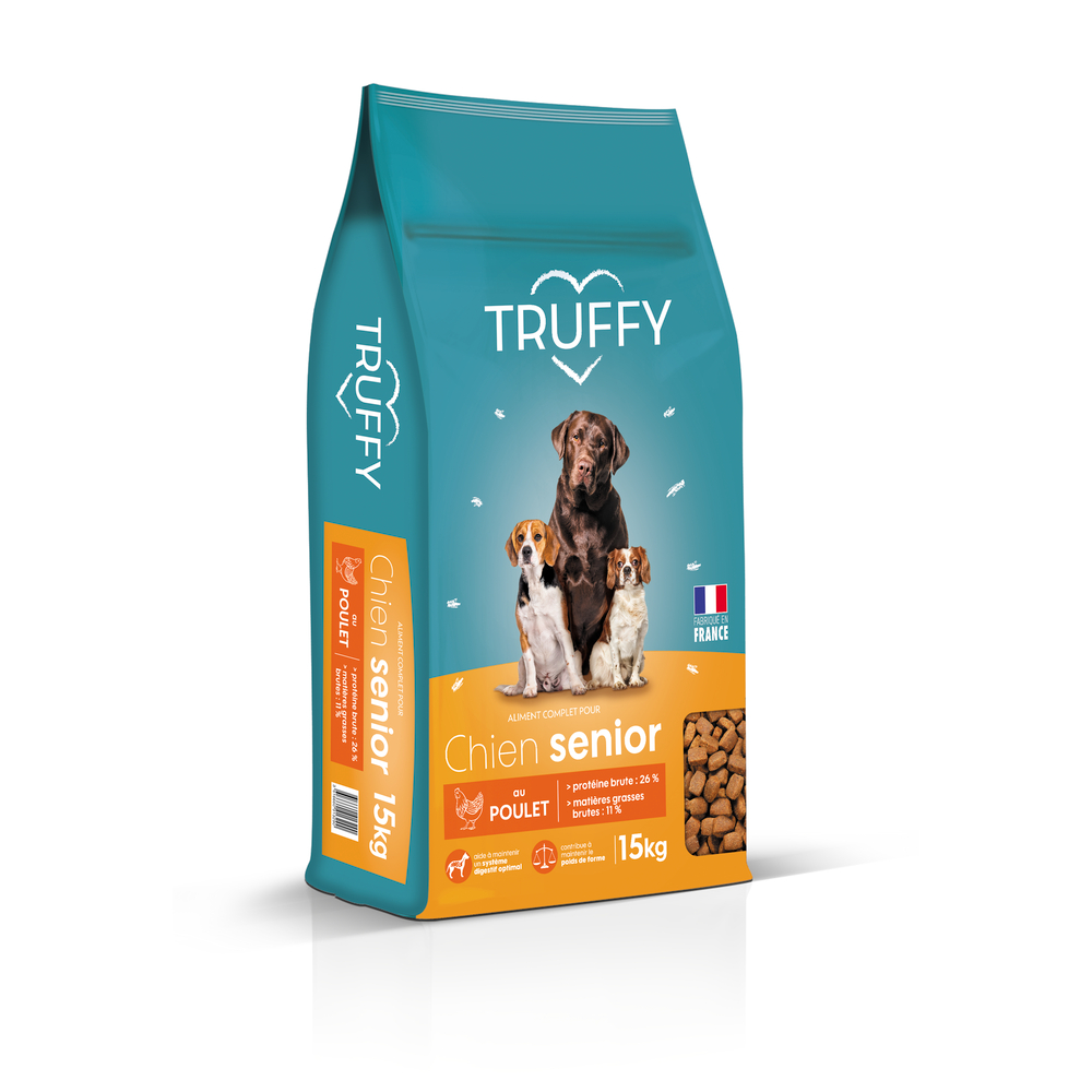 Croquettes pour chien senior au poulet 15kg