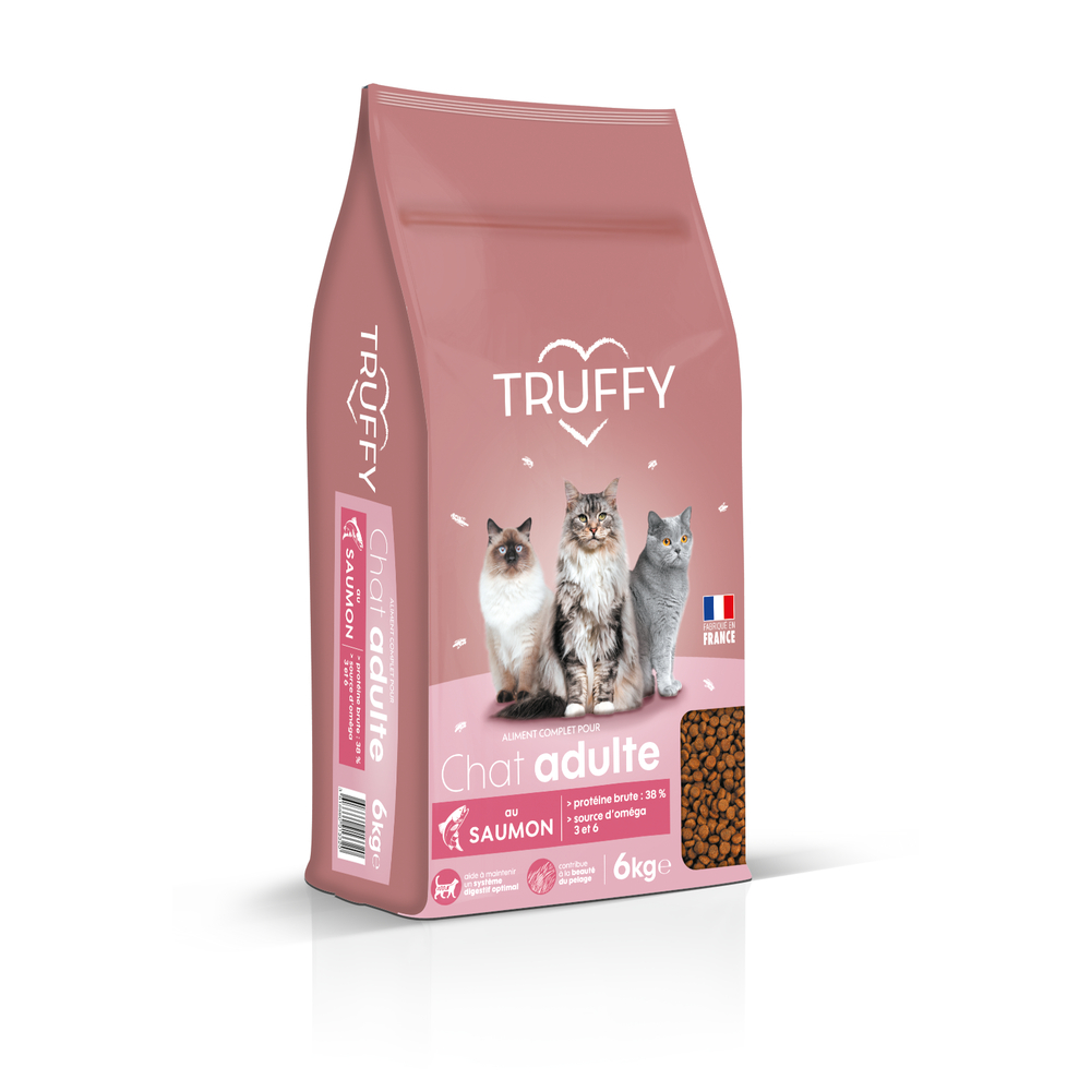 Croquettes au saumon pour chat adulte 6kg