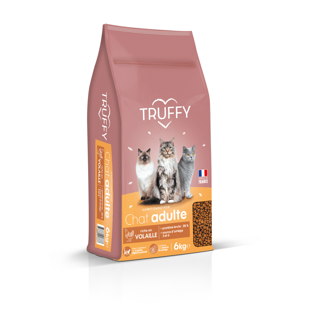 Croquettes riches en volaille pour chat adulte 6kg