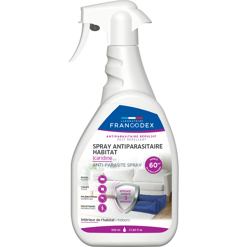 Spray antiparasitaire habitat Icaridine 500ml
