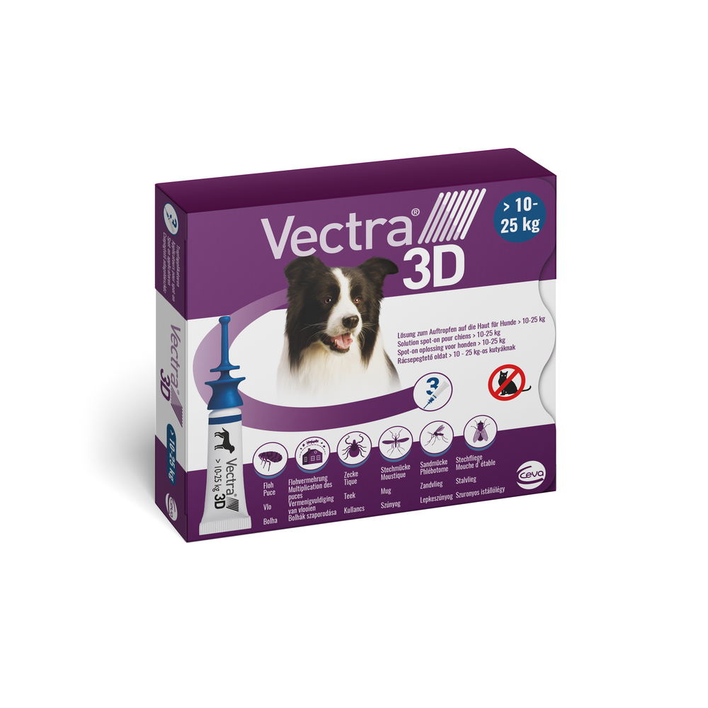 Solution Spot-on <gt/> 10-25kg - Traitement anti-puces pour chien x3