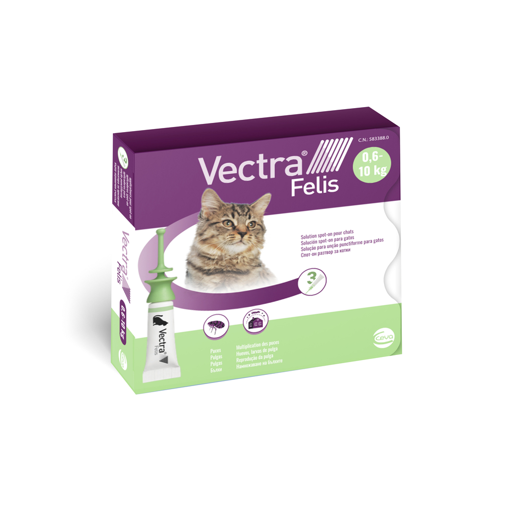 Solution Spot-on - Traitement anti-puces pour chat x3