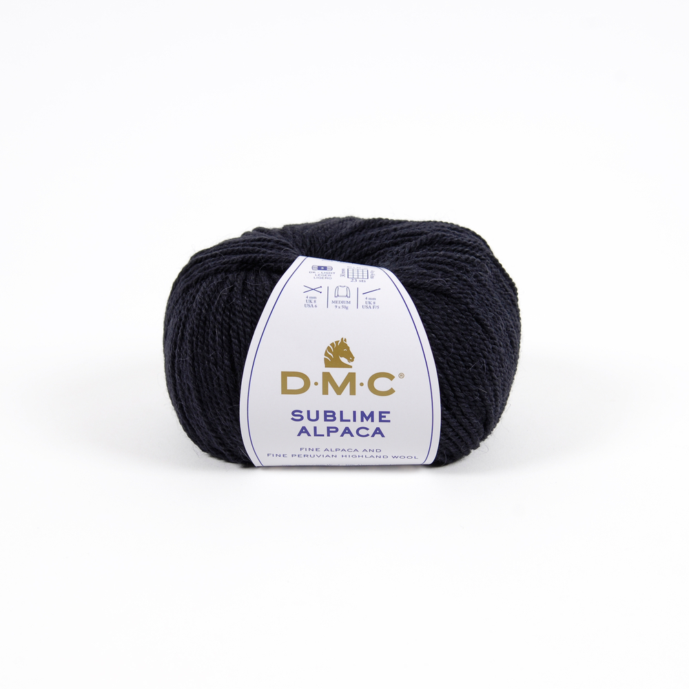 Pelote Sublime Alpaga et laine, coloris noir 02 - 50g