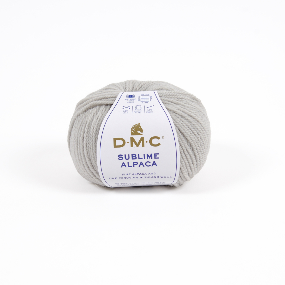 Pelote Sublime Alpaga et laine, coloris gris clair 12 - 50g
