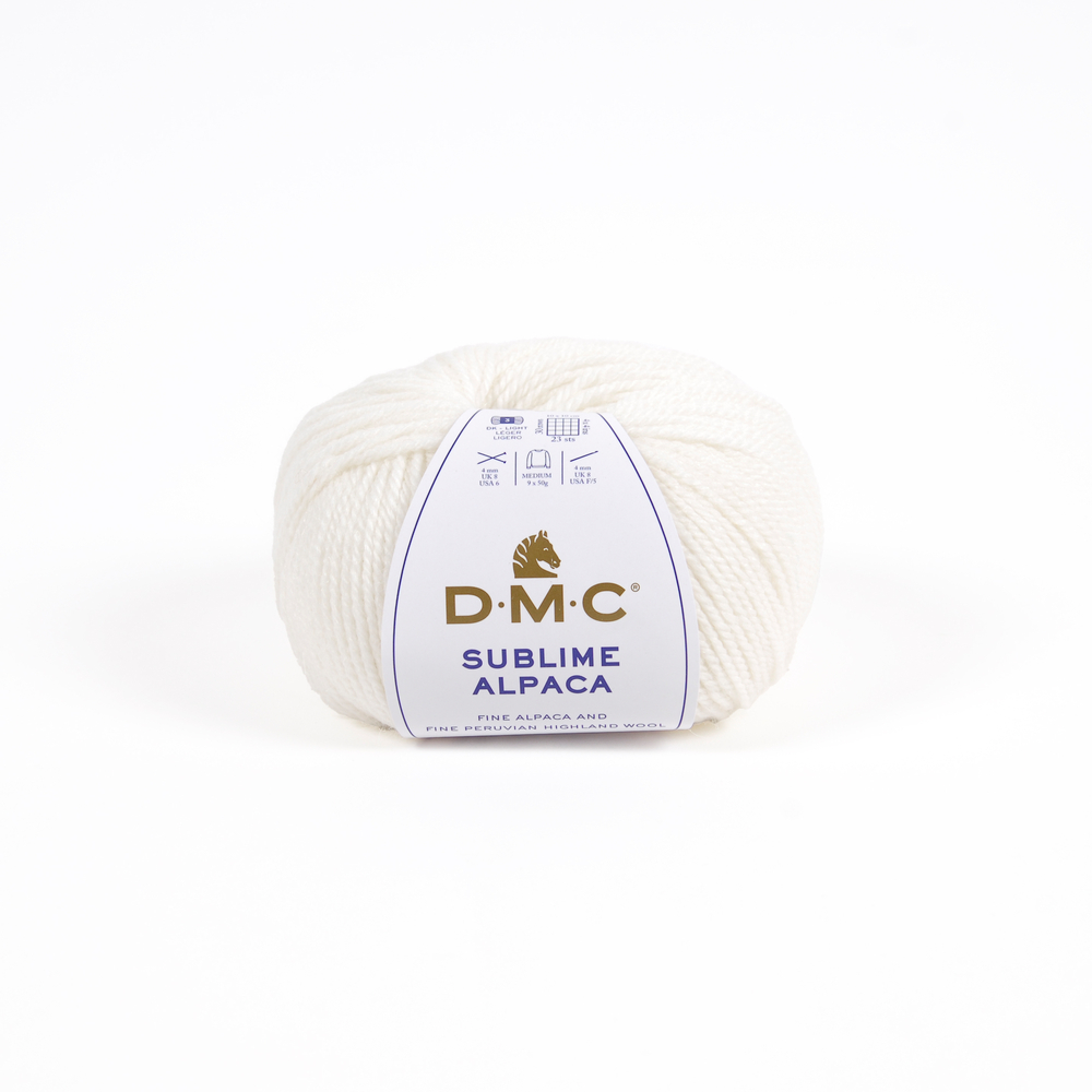 Pelote Sublime Alpaga et laine, coloris blanc 119 - 50g