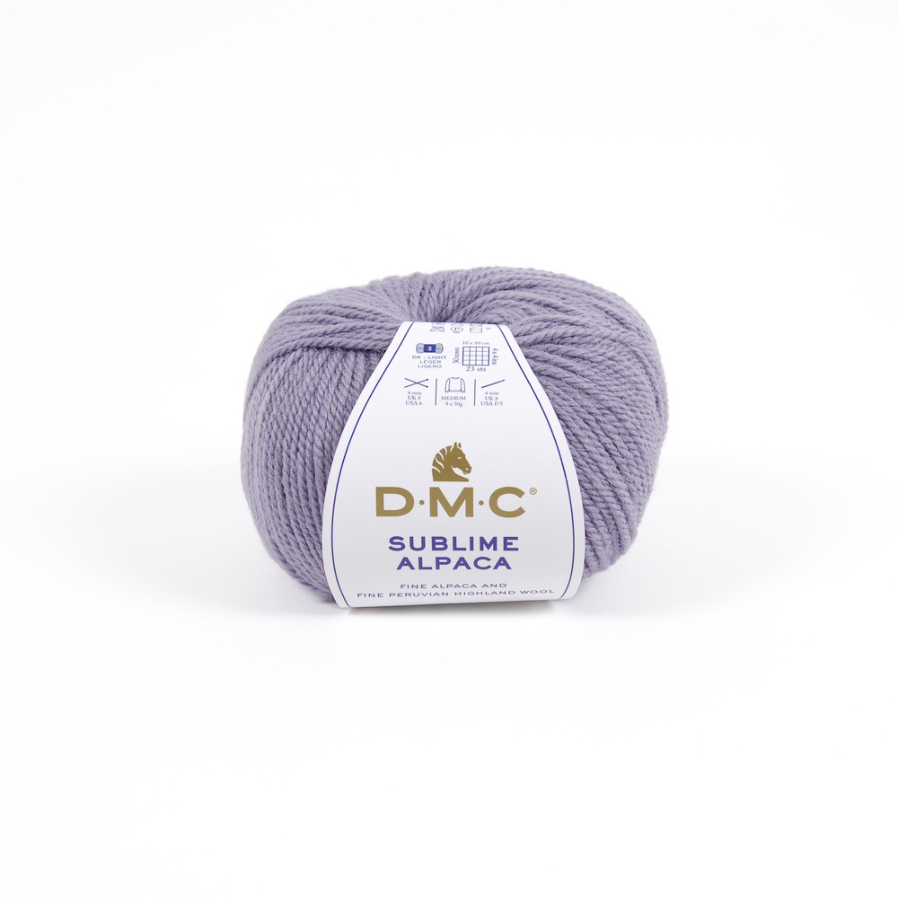 Pelote Sublime Alpaga et laine, coloris parme 136 - 50g
