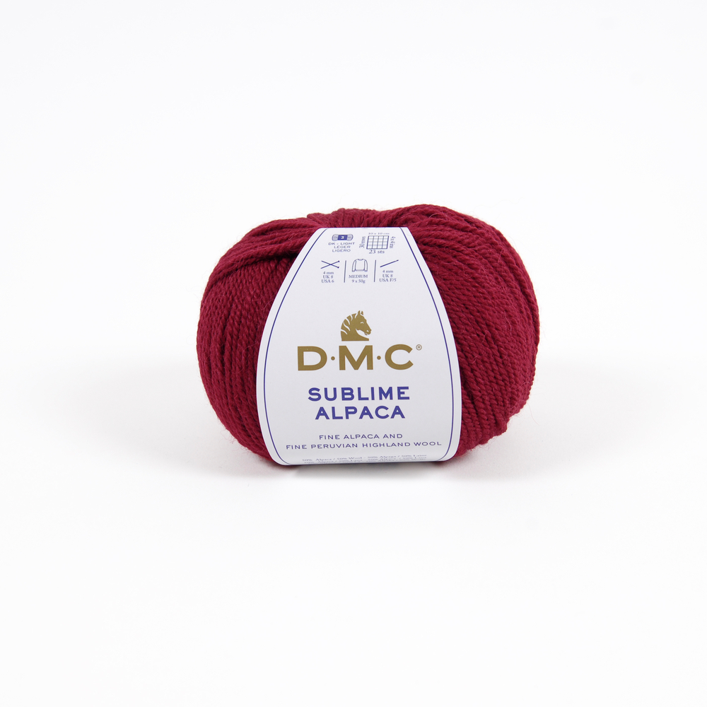 Pelote Sublime Alpaga et laine, coloris rouge 502 - 50g