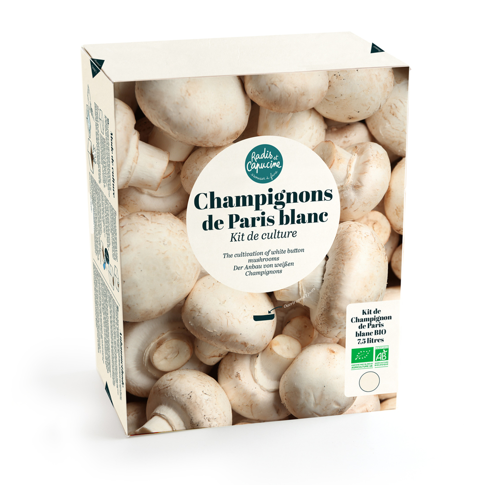 Kit de Culture, champignons de Paris blanc bio 7,5L
