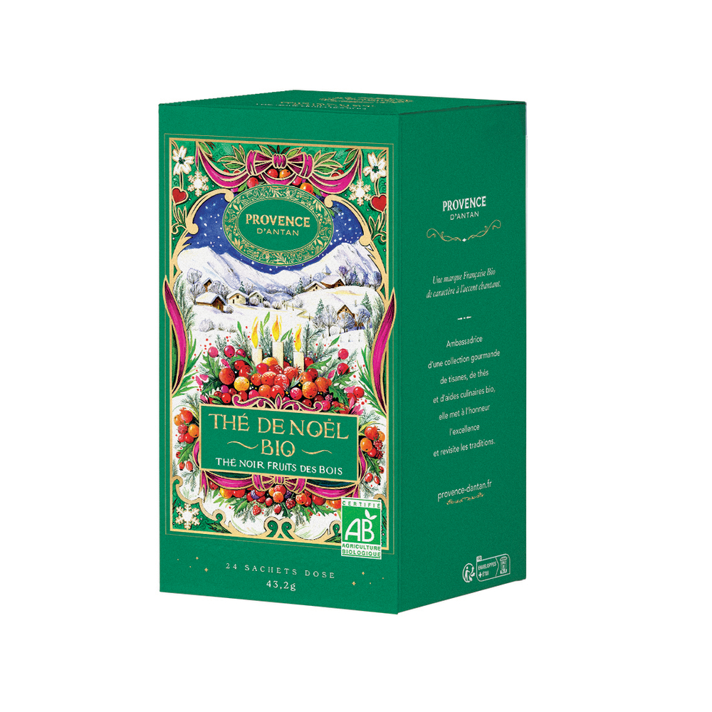 Thé de Noël bio - Thé noir fruits des bois, 24 sachets