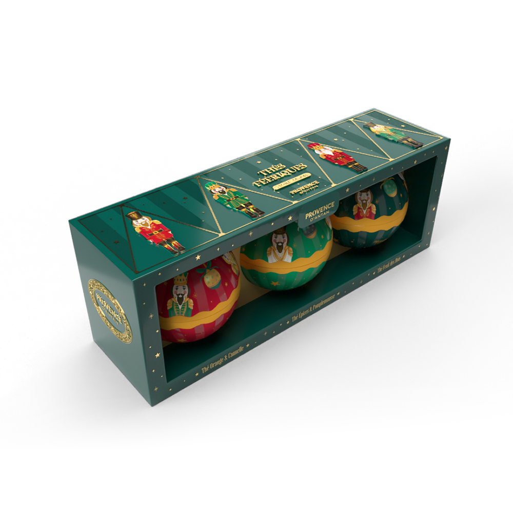 Coffret 3 Boules de Noël - Thés Féeriques Bio 3x8 sachets