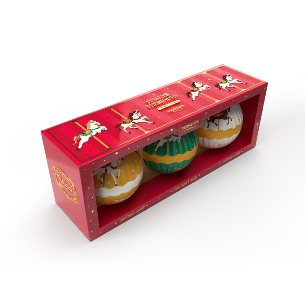 Coffret 3 Boules de Noël - Tisanes Féeriques Bio 3x8 sachets