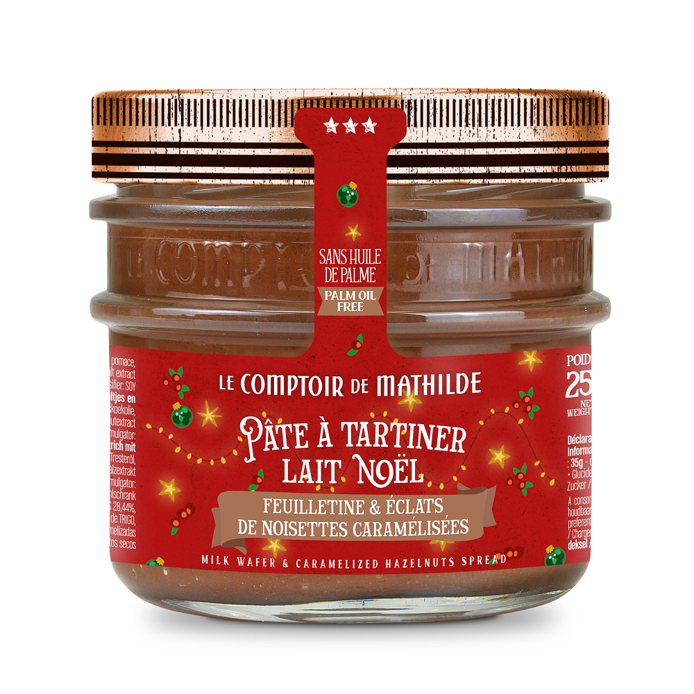 Pâte à tartiner au lait, feuilletine et éclats de noisettes - 250g