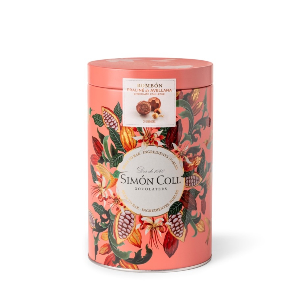 Boîte en métal de chocolats pralinés au lait noisette - 180g