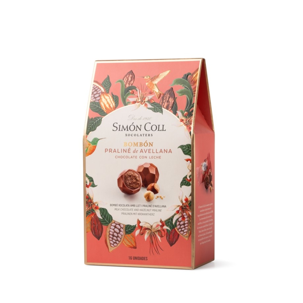 Coffret de chocolats pralinés au lait noisette - 144g