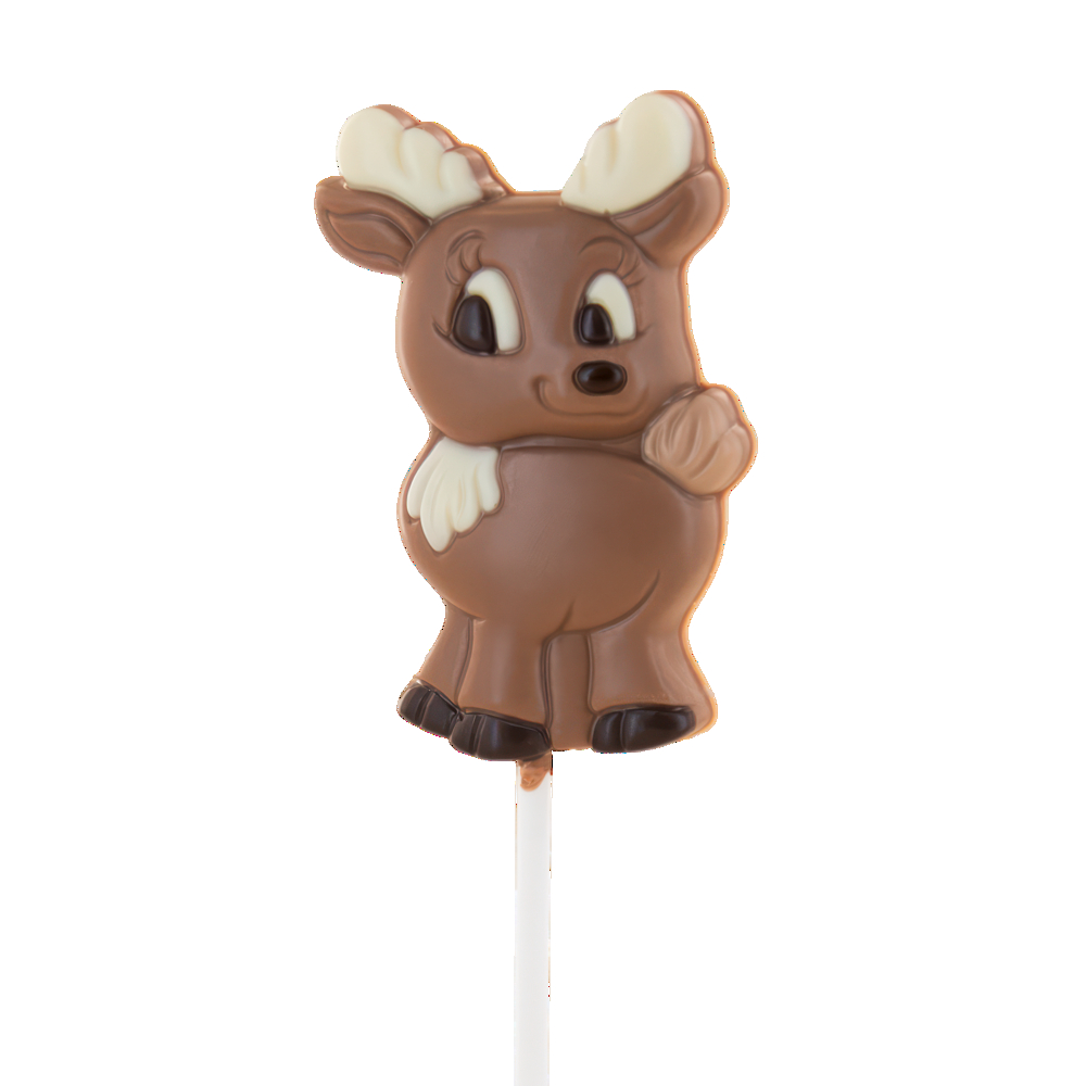 Sucette en chocolat, renne - 25g