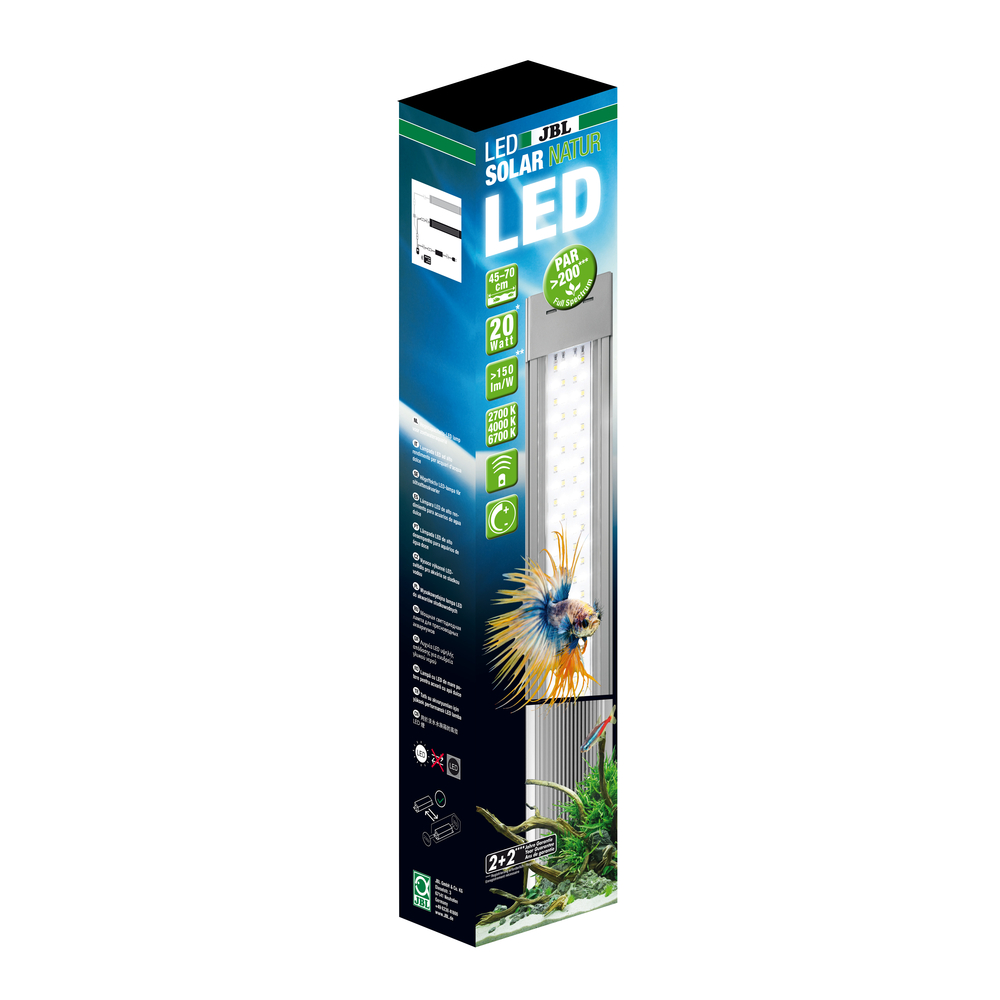 Rampe d'éclairage Led pour aquarium, Solar Natur 20W - 549 à 590mm