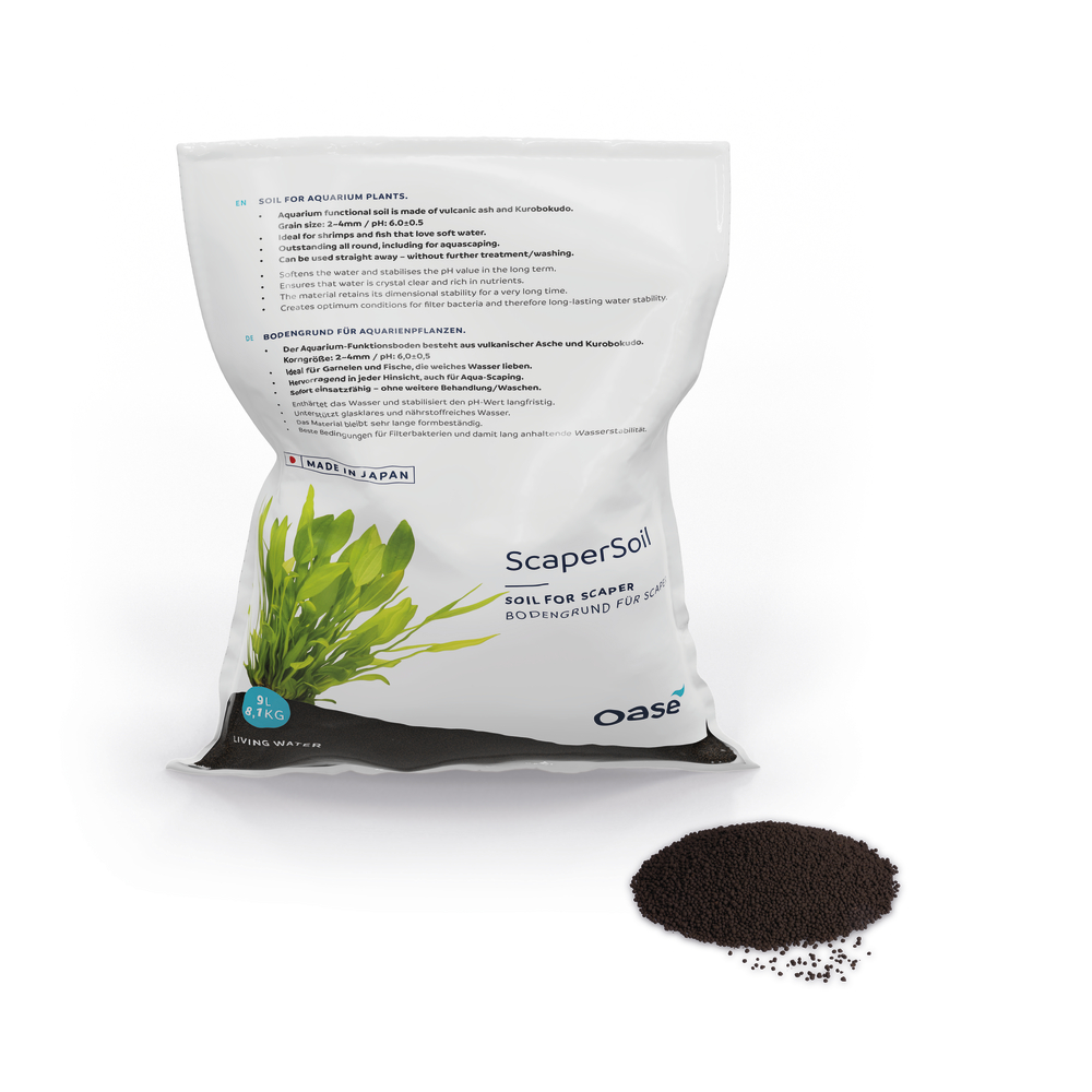 Substrat actif pour plantes d'aquarium, coloris noir - 9L