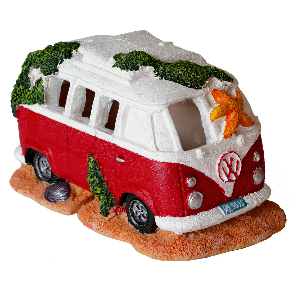 Décoration d'aquarium : van VW en résine - H.8cm