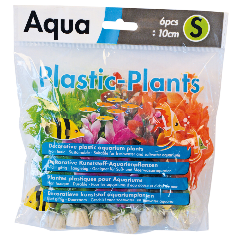Plantes plastiques pour aquariums 6 pièces - 10cm S