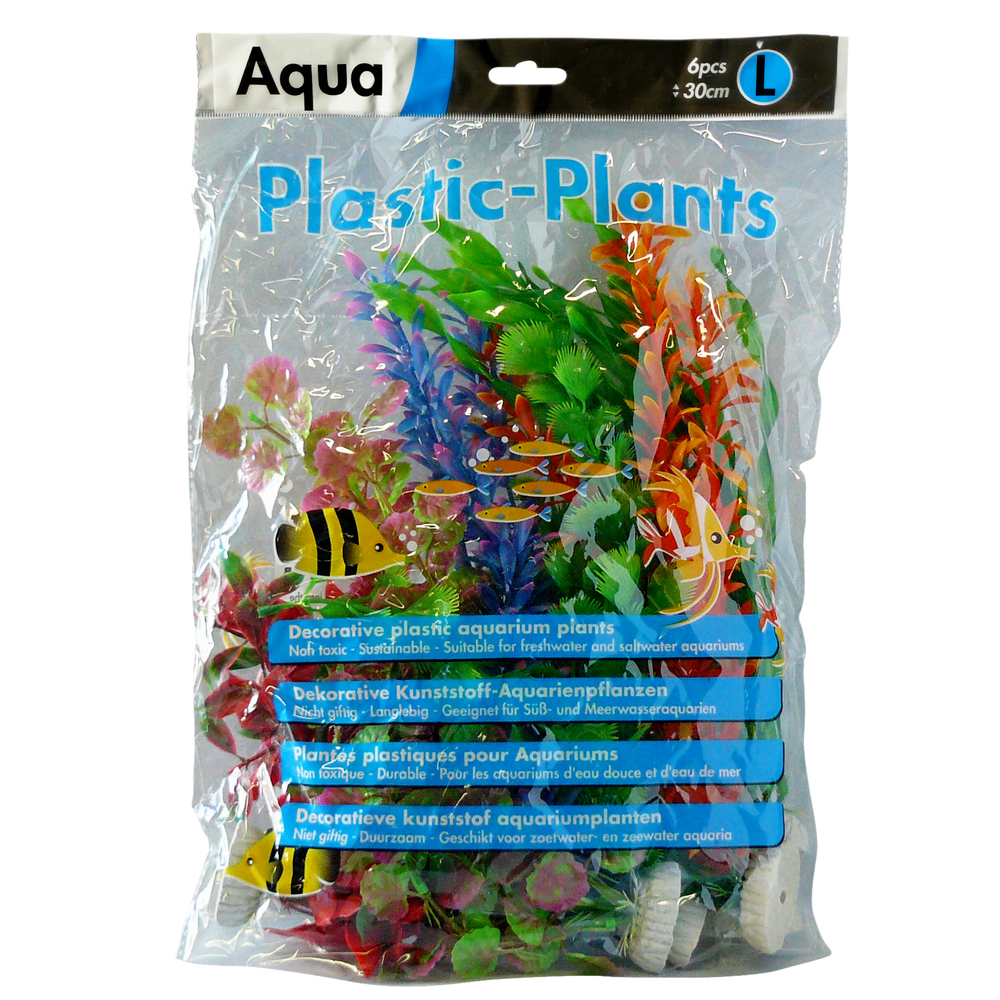Plantes plastiques pour aquariums 6 pièces - 30cm L