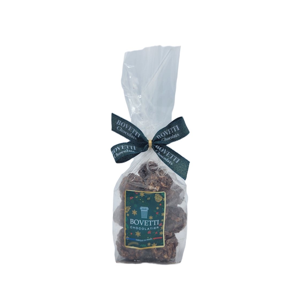 Rochers au chocolat noir & noisettes 120g
