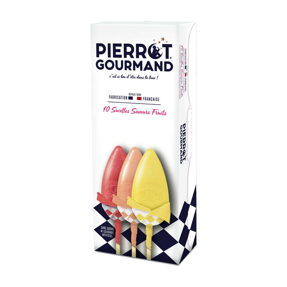 10 sucettes, assortiment de saveurs fruitées