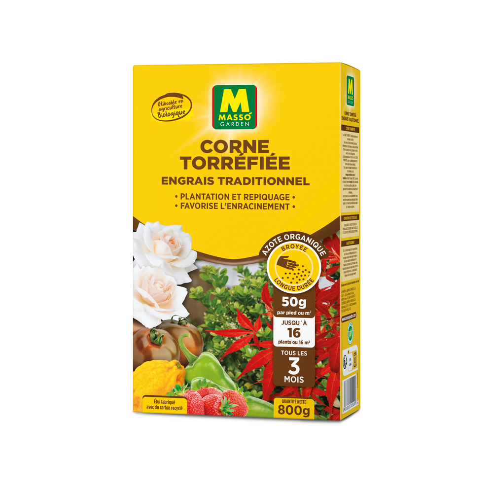 Engrais traditionnel : corne torréfiée UAB - 800g 