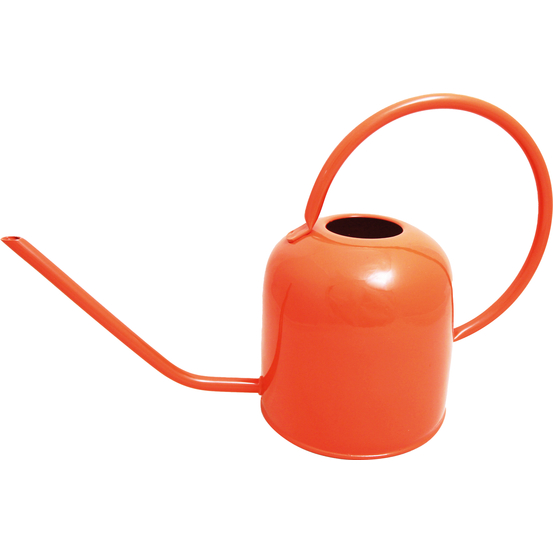 Arrosoir rond en acier galvanisé, coloris rouge corail - 1,5L
