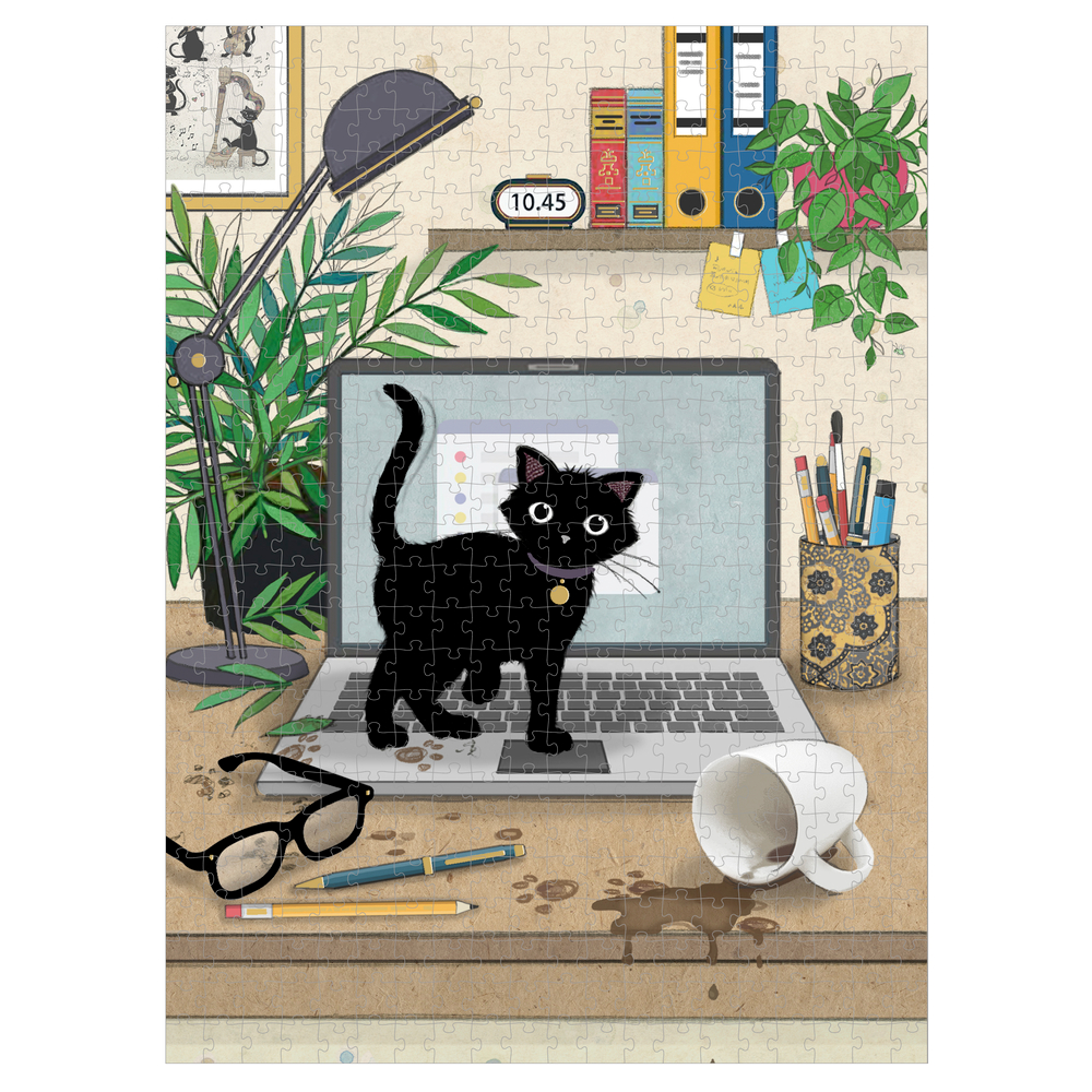 Puzzle pour enfant 'Chaton et ordinateur', 500 pièces