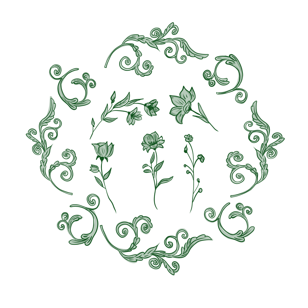 20 serviettes de table 'Régence', coloris vert - 40x40cm