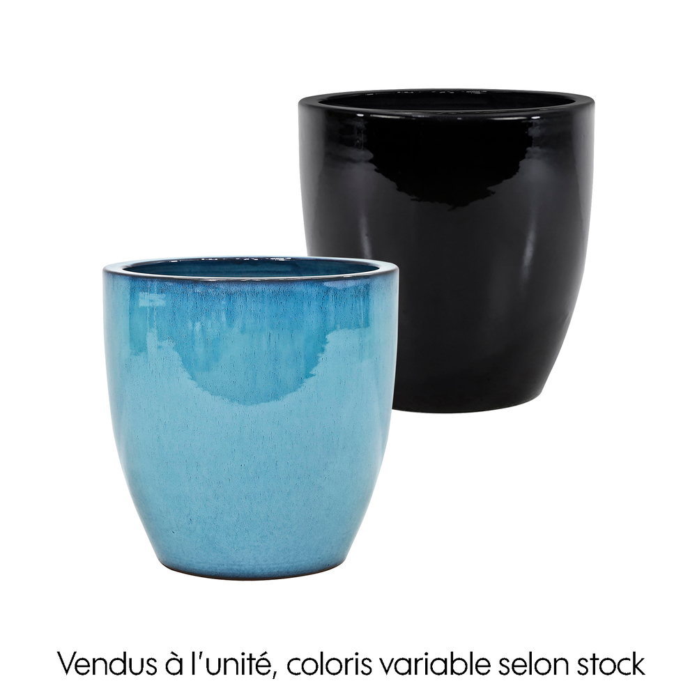 Pot Kansai en terre cuite émaillée, 2 coloris possibles - D.30,5cm
