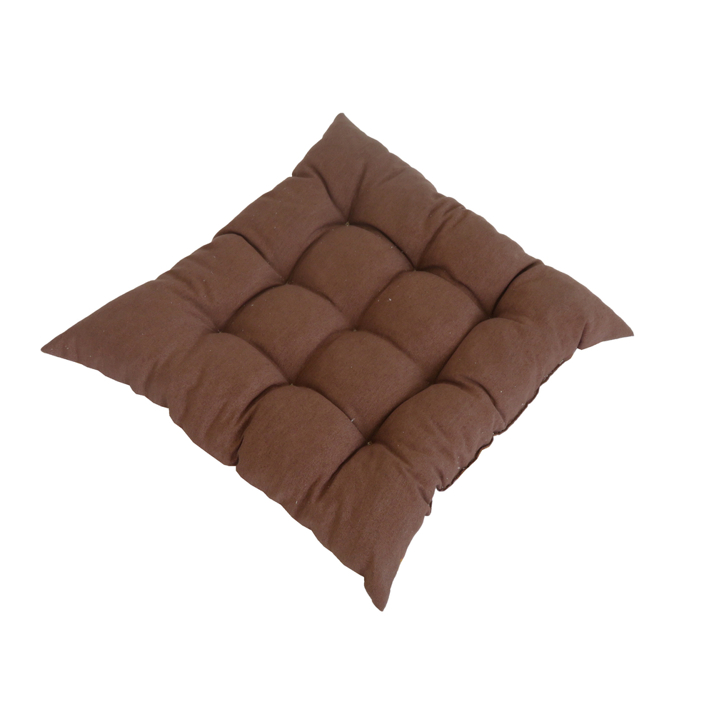 Coussin de fauteuil de jardin : coloris terracotta brun, 46x46x9cm