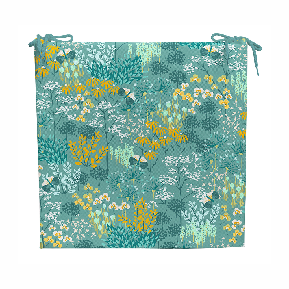 Assise de chaise Top papillon fleuri