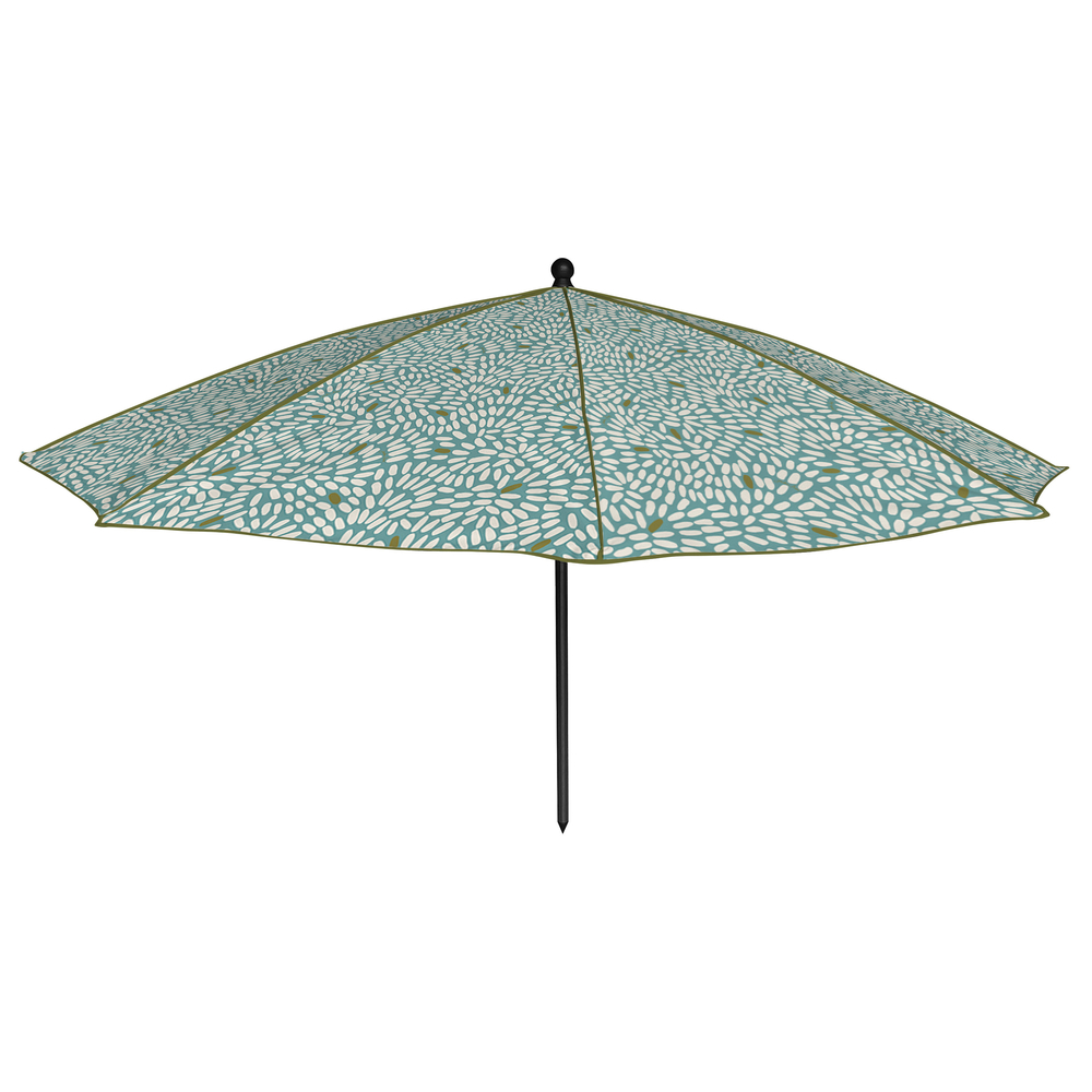 Parasol rond inclinable Smart 200, coloris bleu et blanc - D.200cm