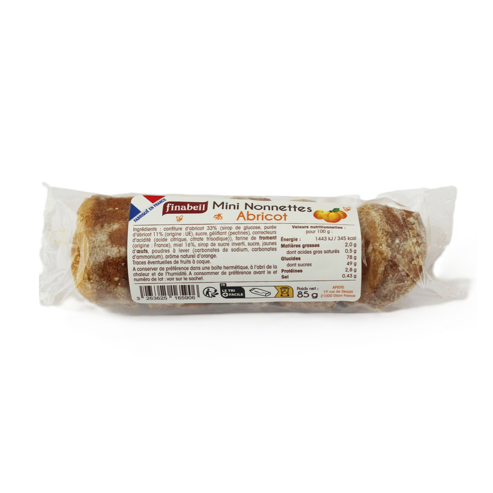 Mini nonnettes, saveur abricot - 85g