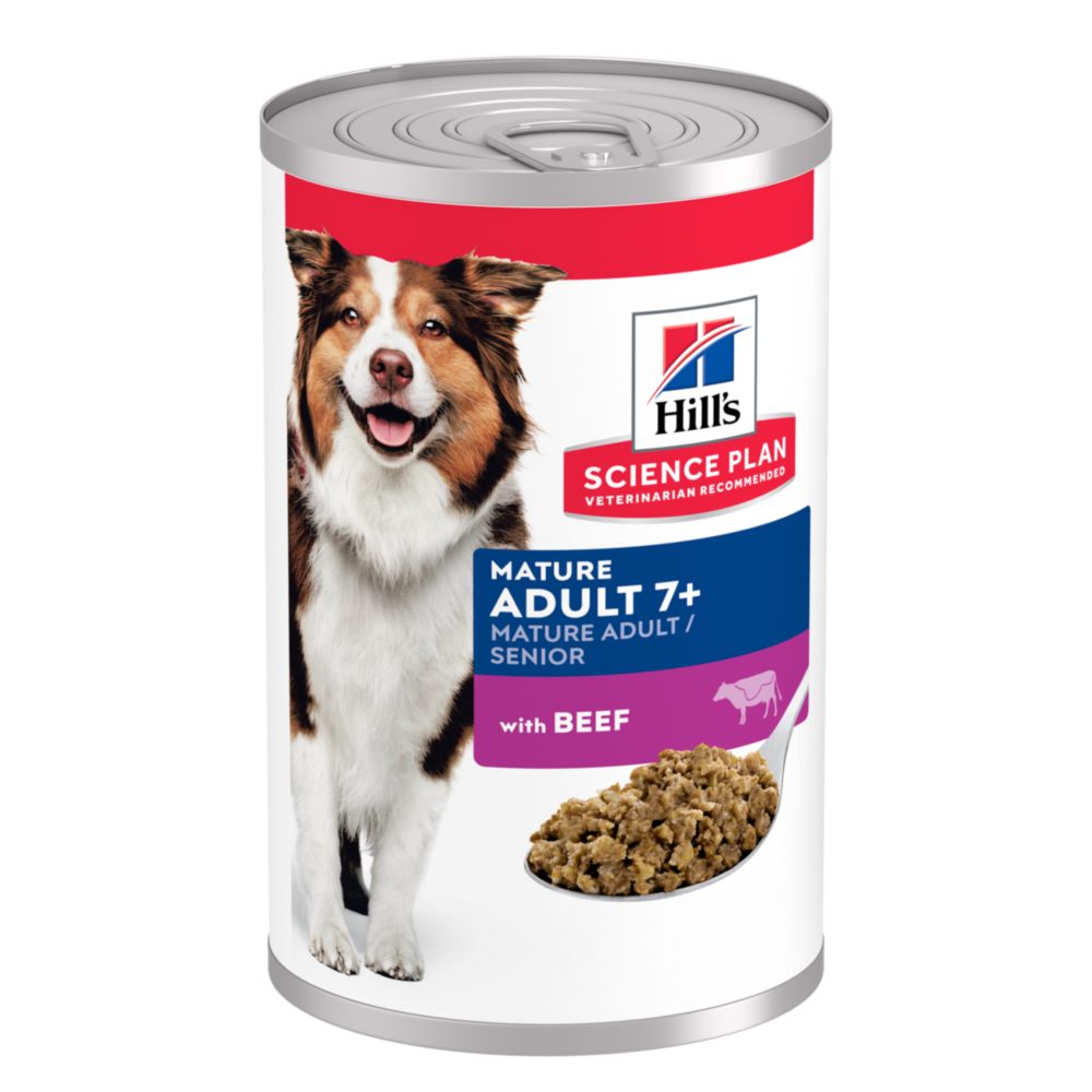 Mousse pour chien mature 7 ans + au boeuf 370g