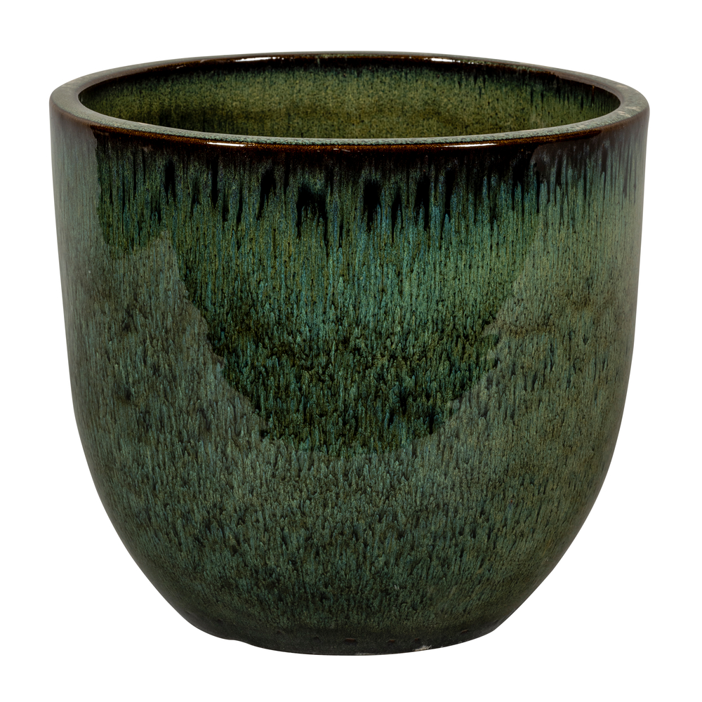 Pot Sandy, coloris vert - H.18xD.20cm