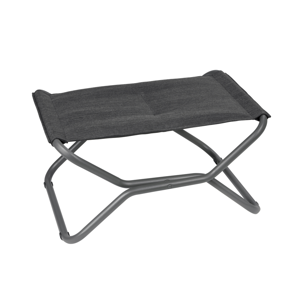 Repose-jambes - tabouret matelassé pliant Bayanne onyx